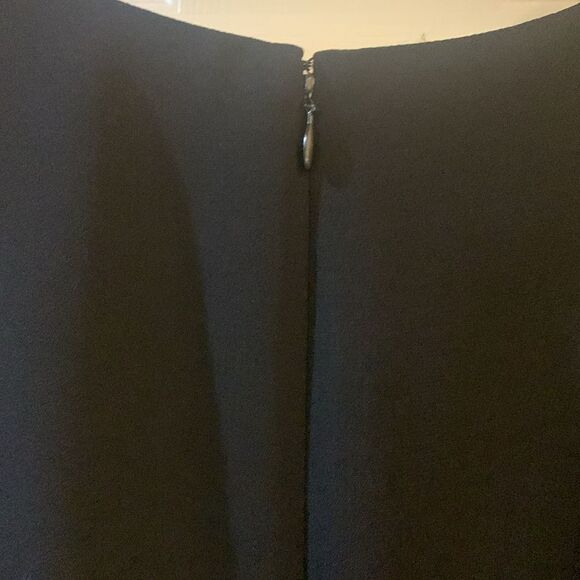 LIZ CLAIBORNE DRESS BLACK SHORT SLEEVE SHEATH CORPCORE LINED SZ 4 - Picture 8 of 9